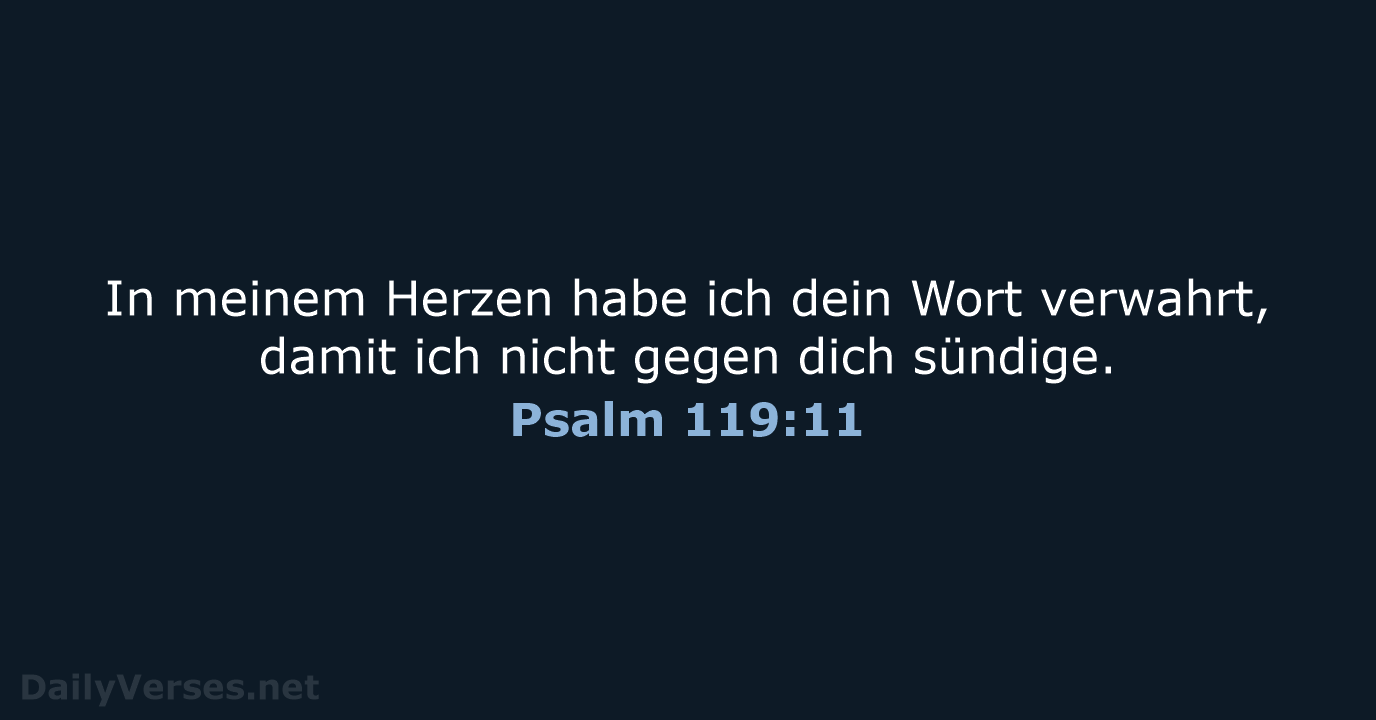 Psalm 119:11 - ELB