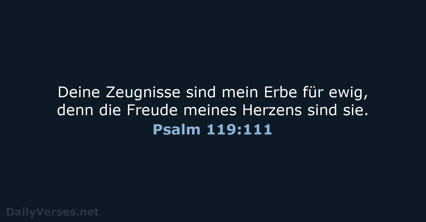 Psalm 119:111 - ELB