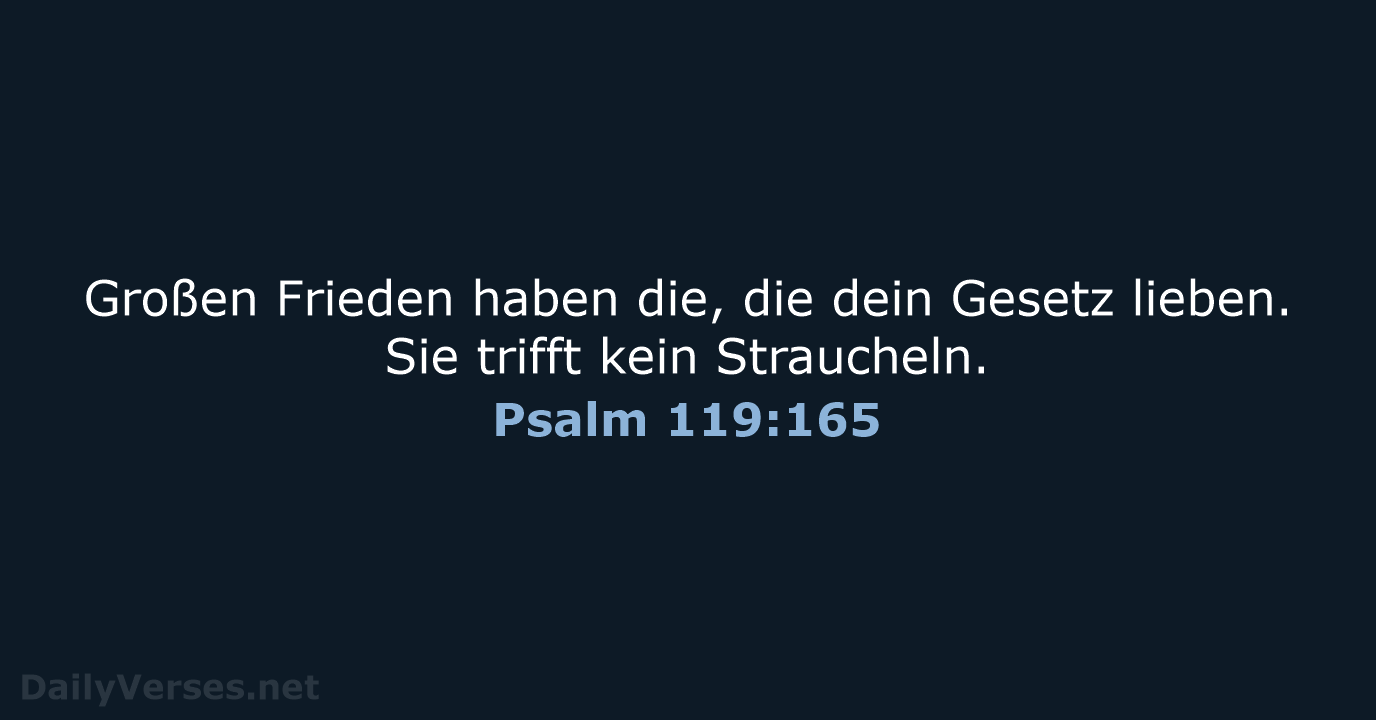 Psalm 119:165 - ELB