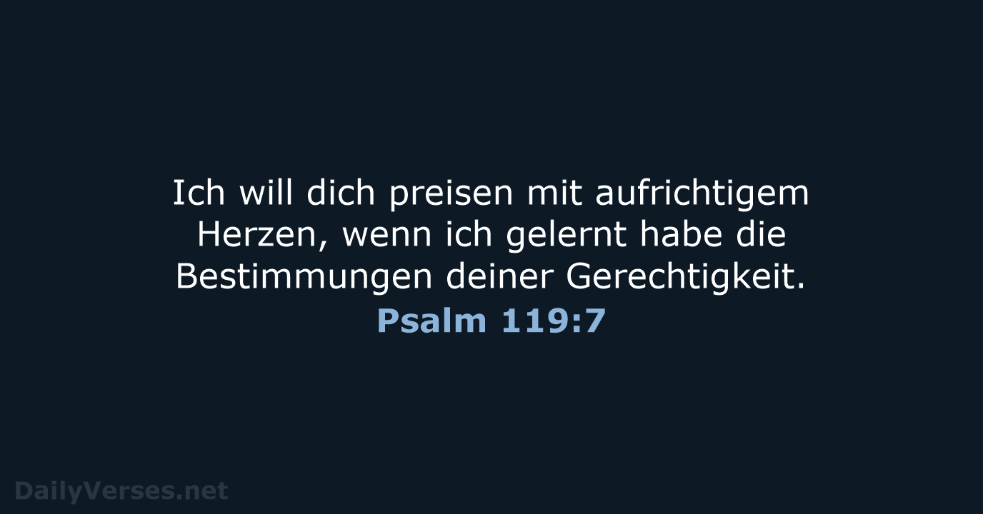 Psalm 119:7 - ELB