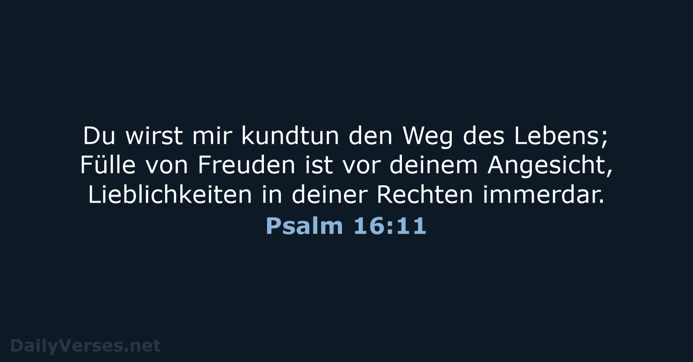 Psalm 16:11 - ELB