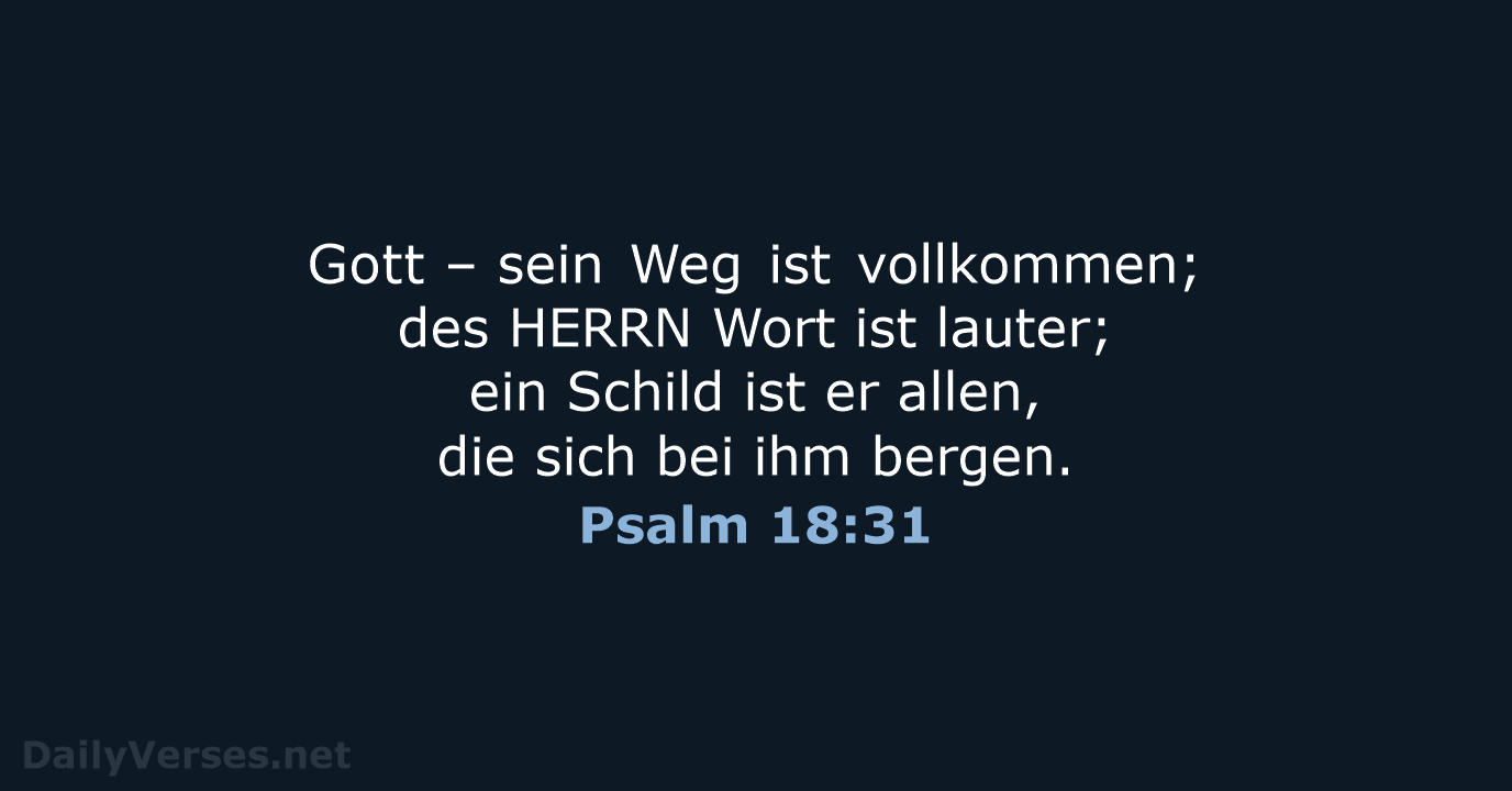 Psalm 18:31 - ELB