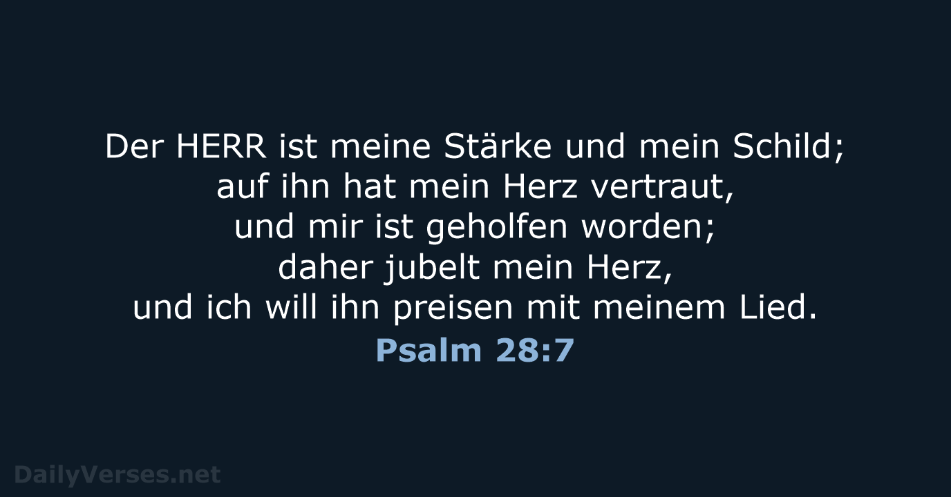 Psalm 28:7 - ELB