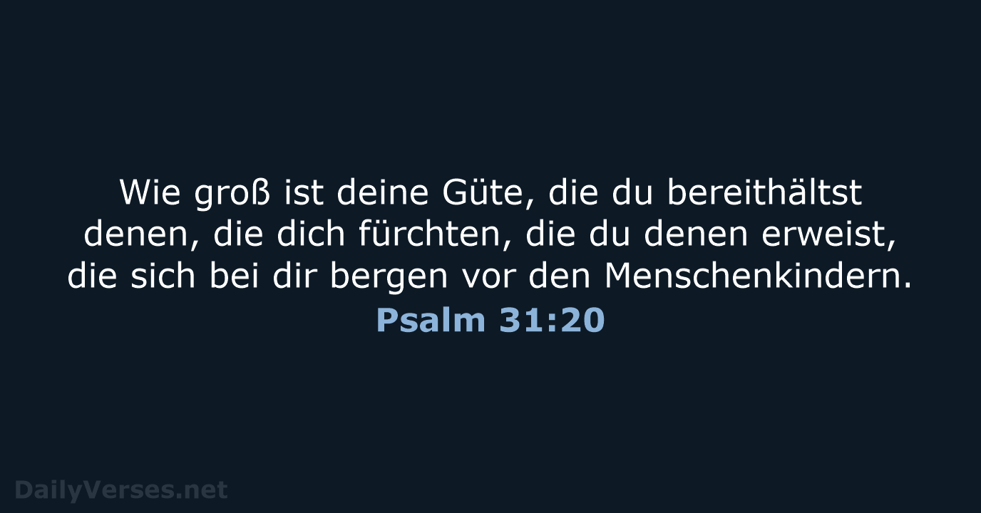 Psalm 31:20 - ELB