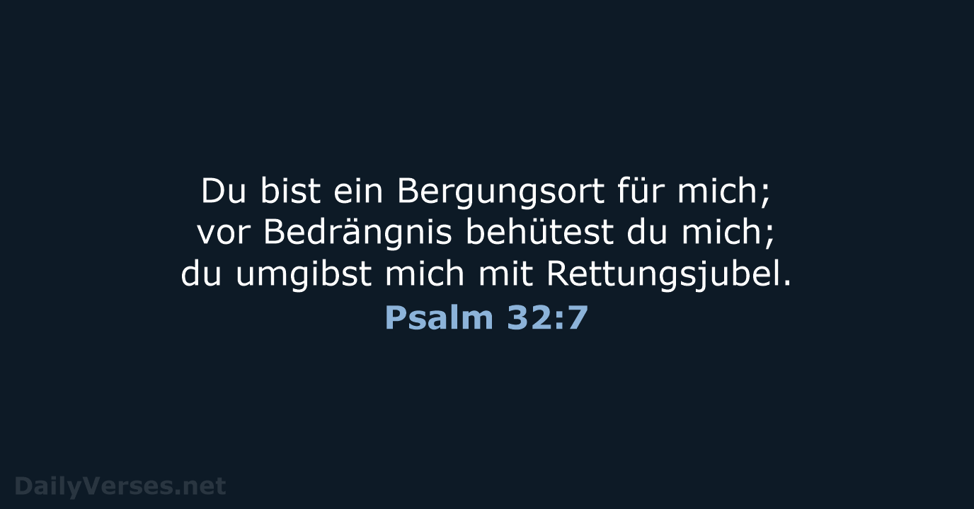 Psalm 32:7 - ELB