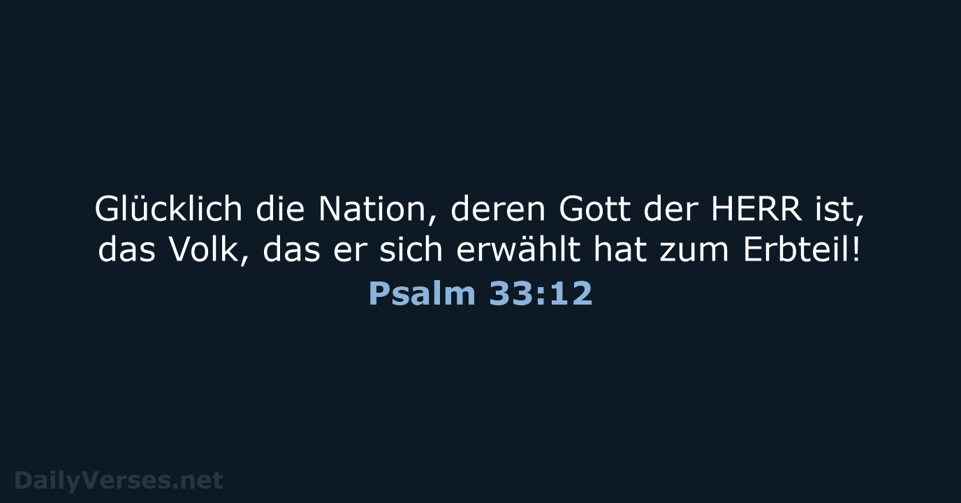 Psalm 33:12 - ELB