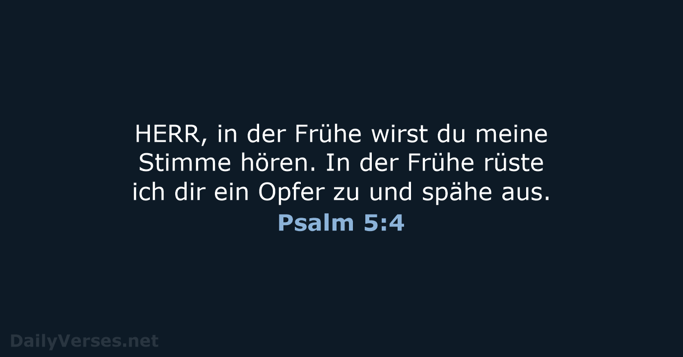Psalm 5:4 - ELB