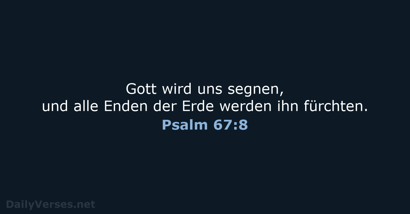 Psalm 67:8 - ELB