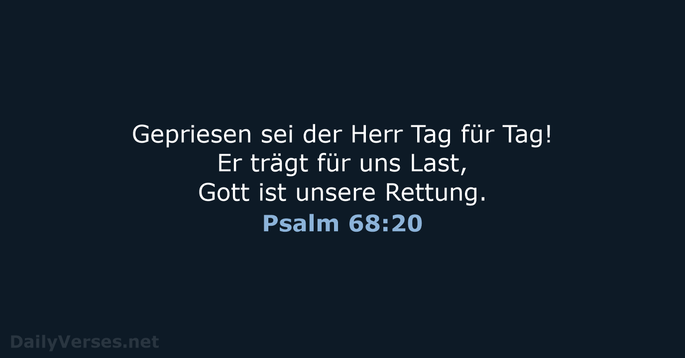 Psalm 68:20 - ELB