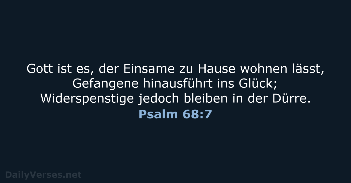Psalm 68:7 - ELB