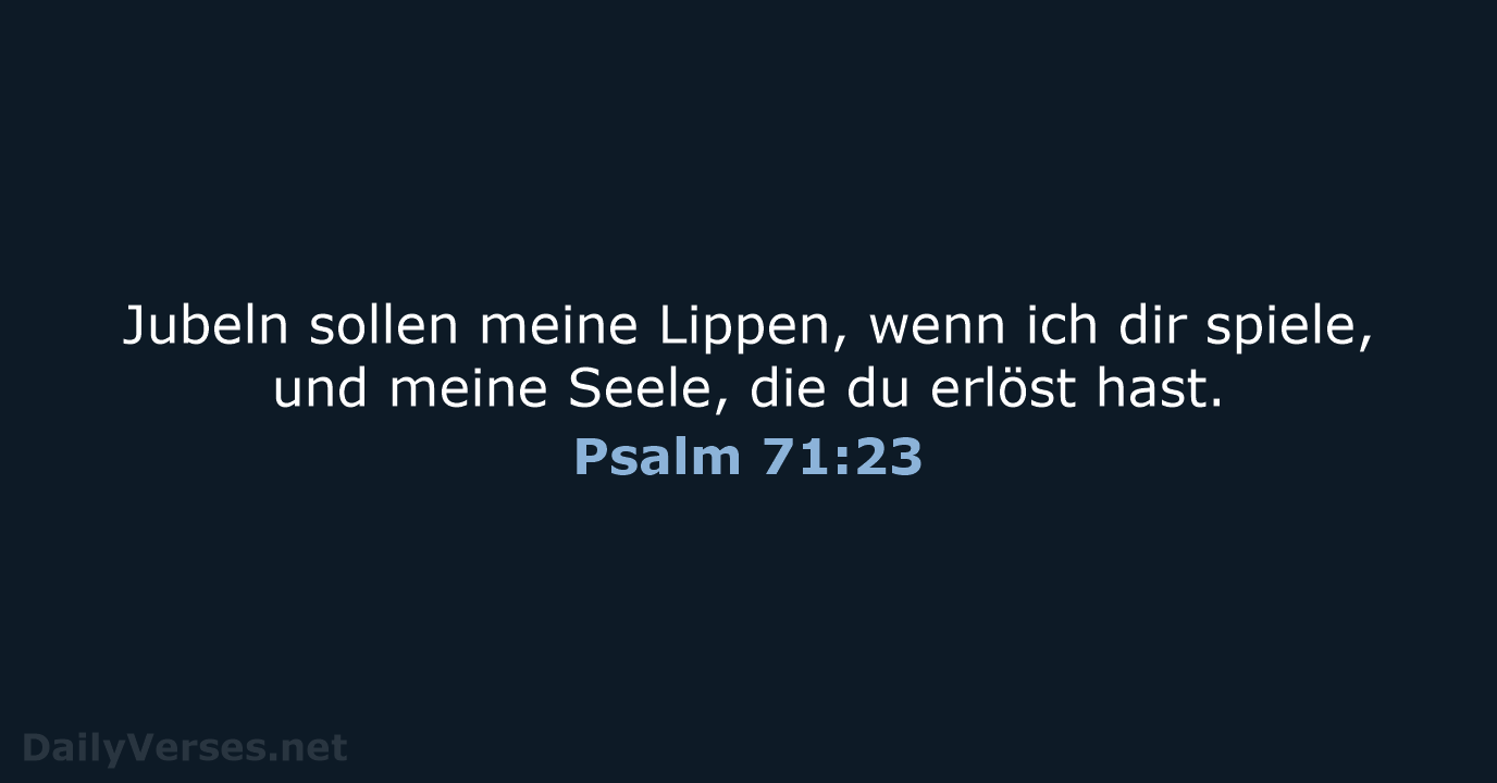 Psalm 71:23 - ELB