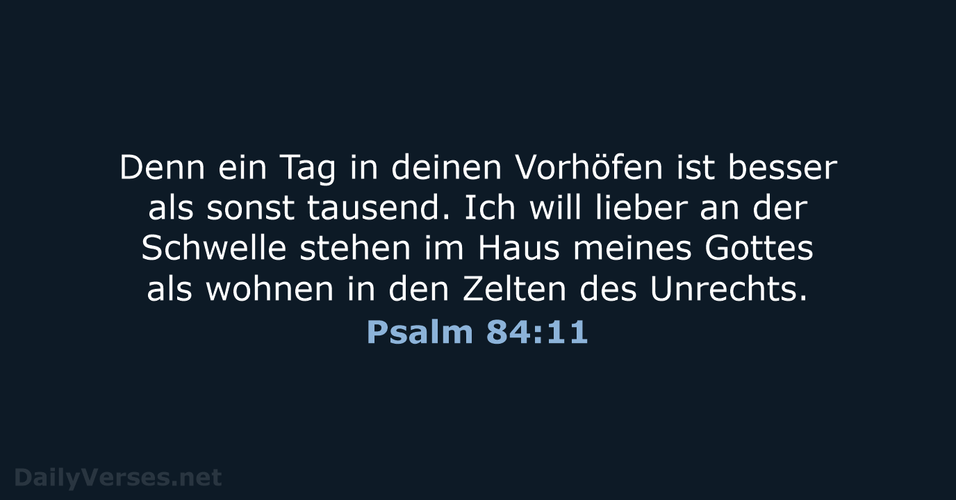 Psalm 84:11 - ELB