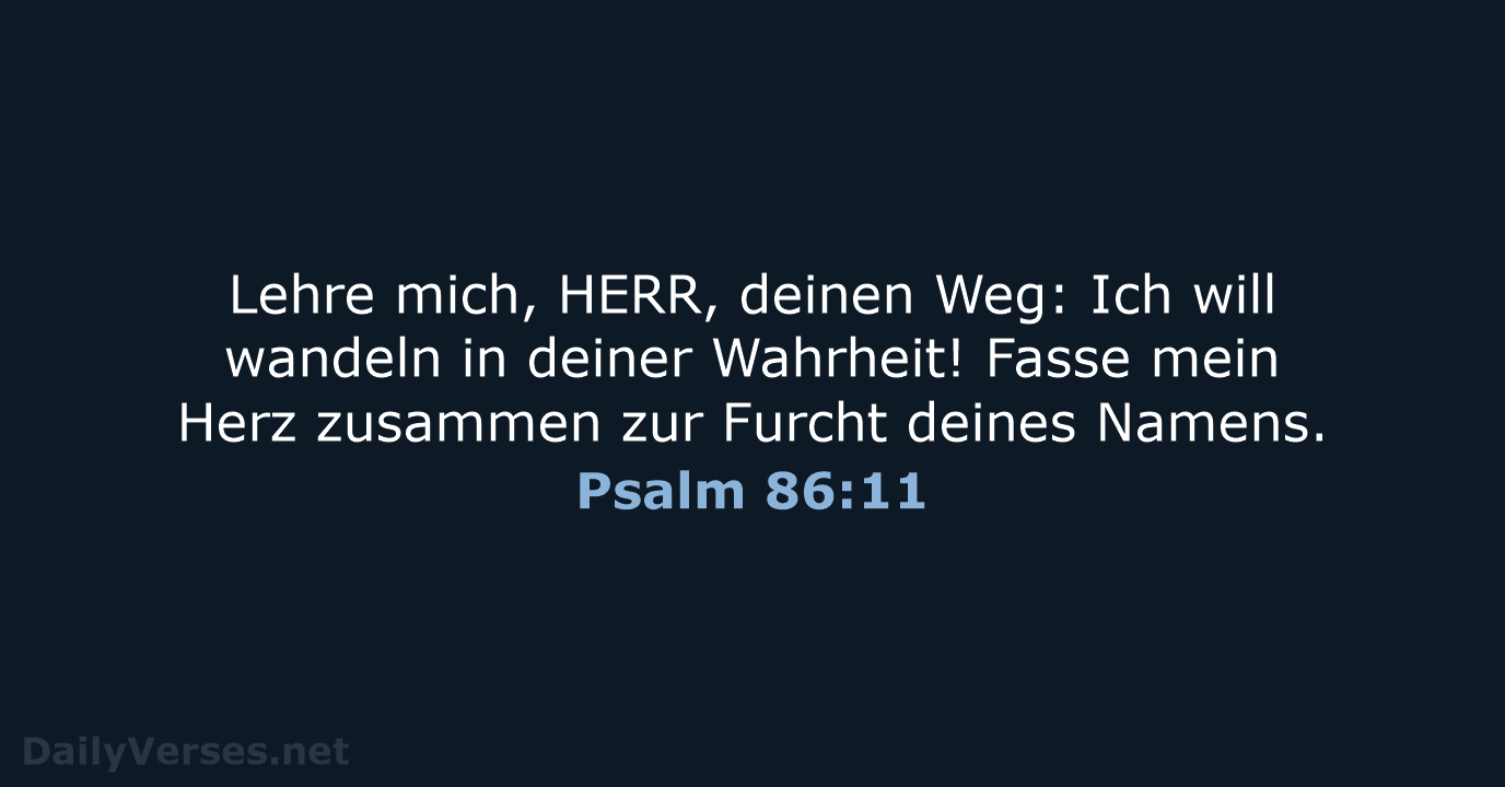 Psalm 86:11 - ELB