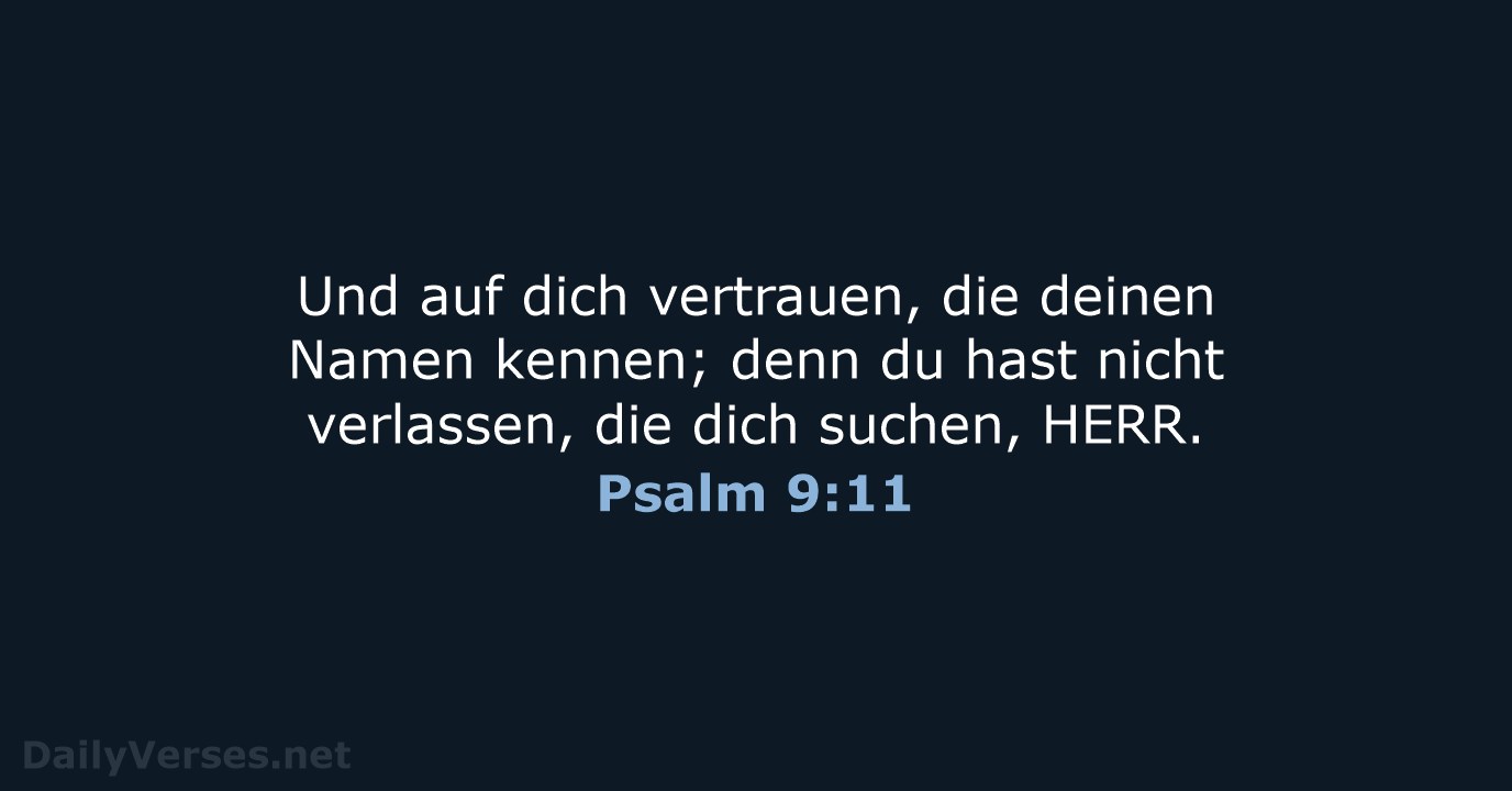 Psalm 9:11 - ELB