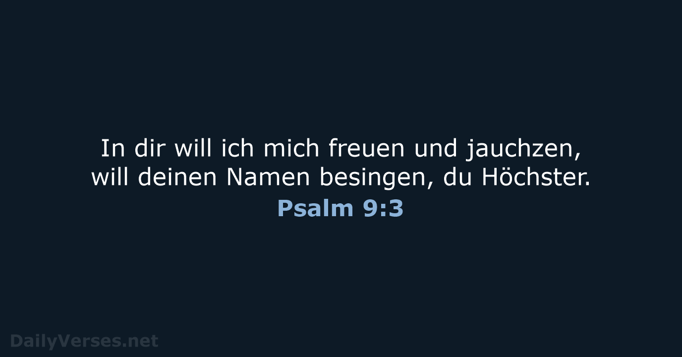 Psalm 9:3 - ELB