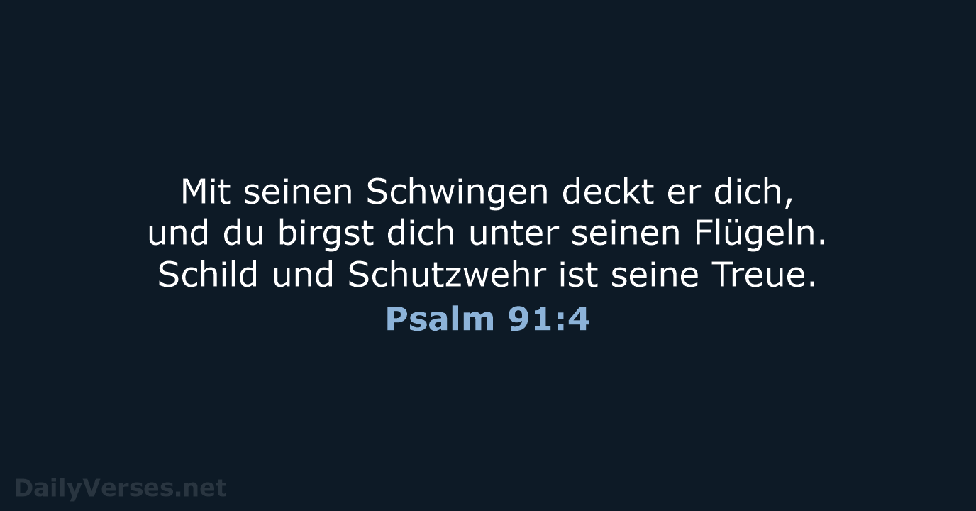 Psalm 91:4 - ELB