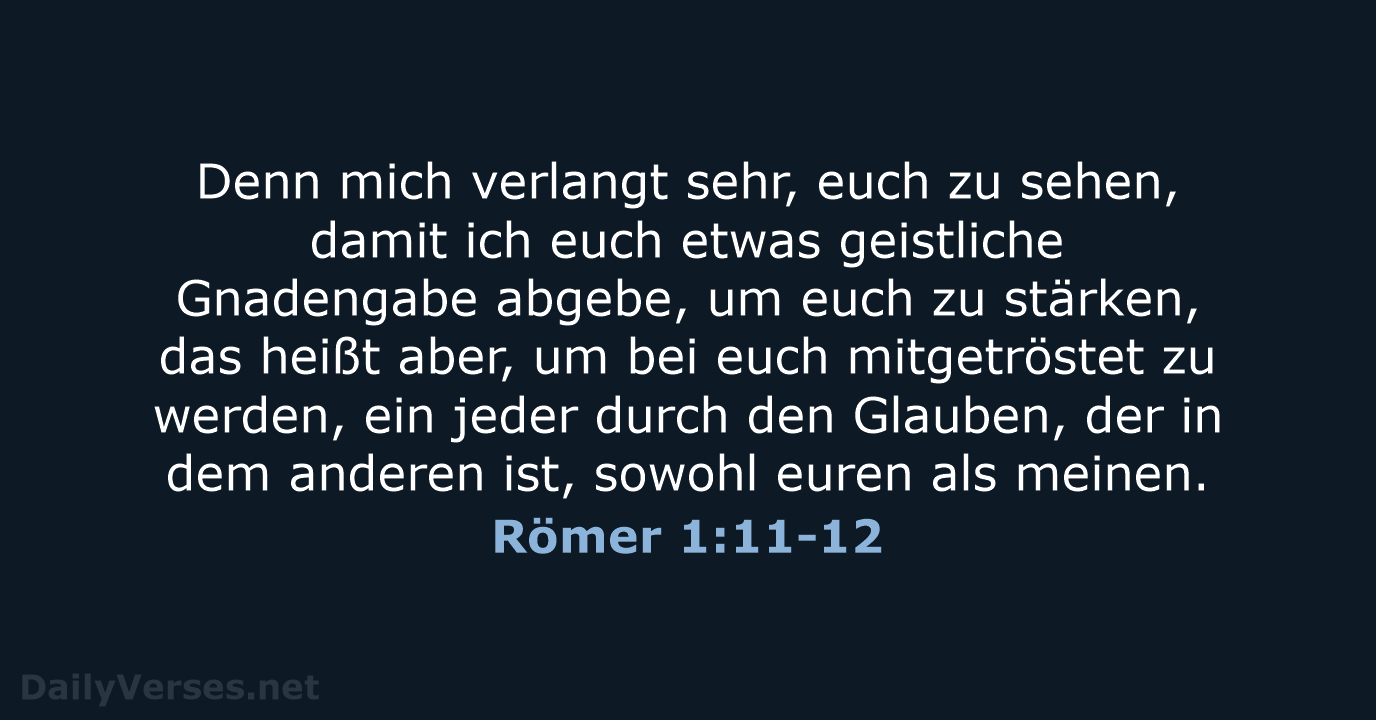Römer 1:11-12 - ELB