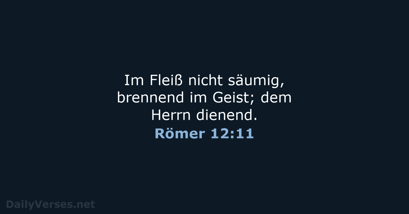 Römer 12:11 - ELB