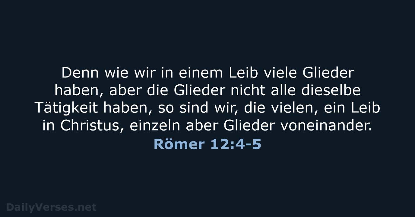 Römer 12:4-5 - ELB