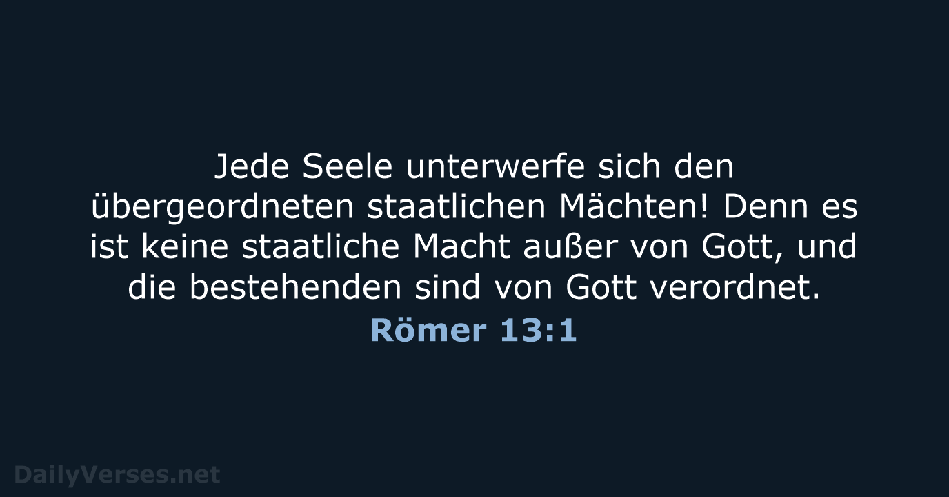 Römer 13:1 - ELB