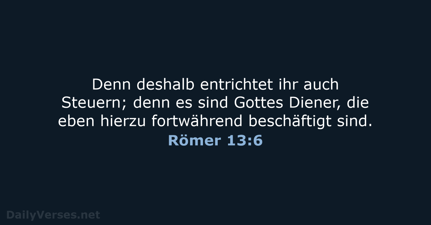 Römer 13:6 - ELB