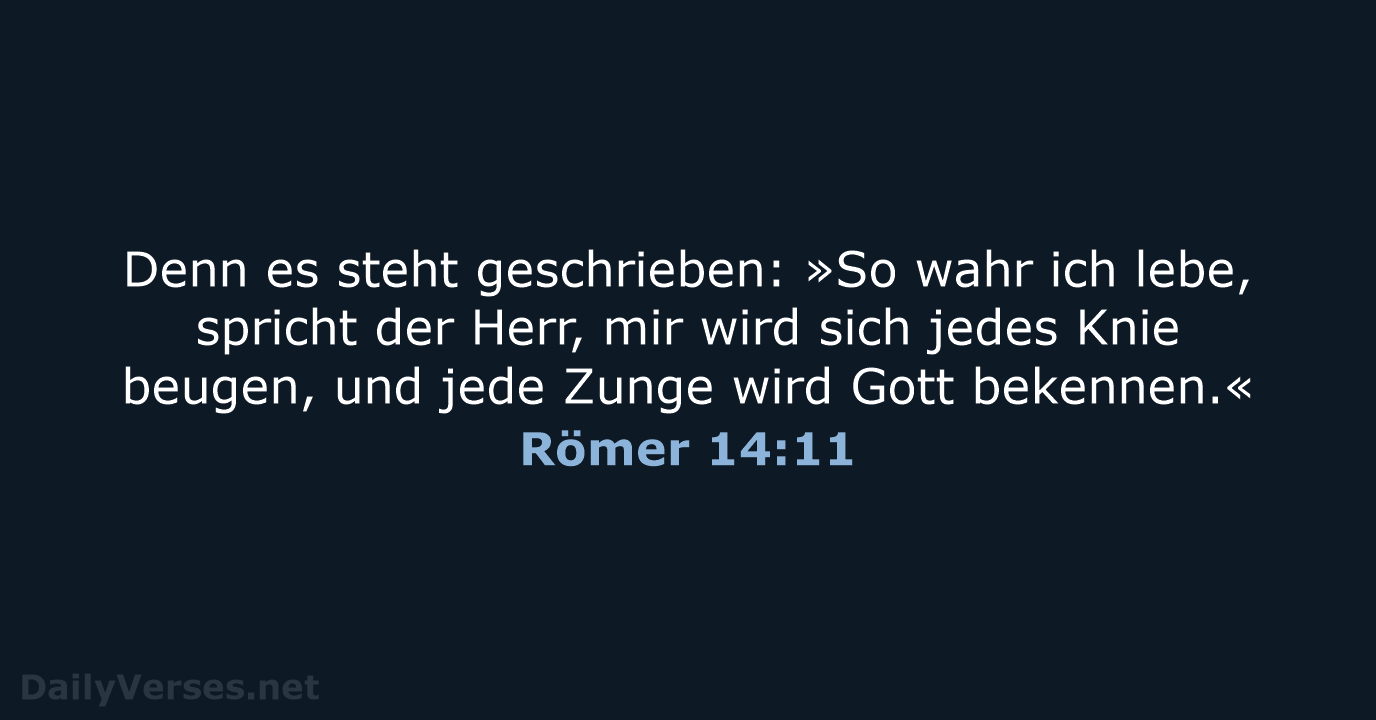 Römer 14:11 - ELB