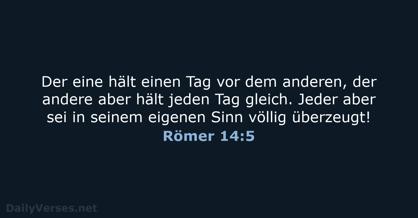 Römer 14:5 - ELB