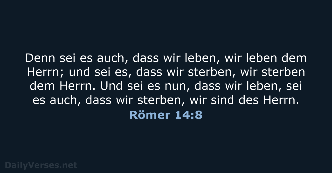 Römer 14:8 - ELB