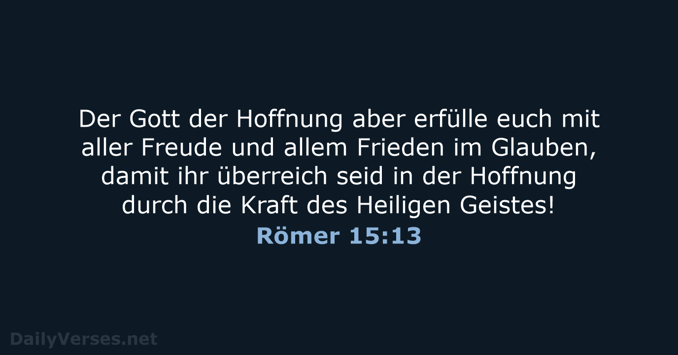 Römer 15:13 - ELB