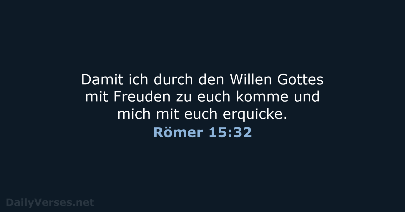 Römer 15:32 - ELB