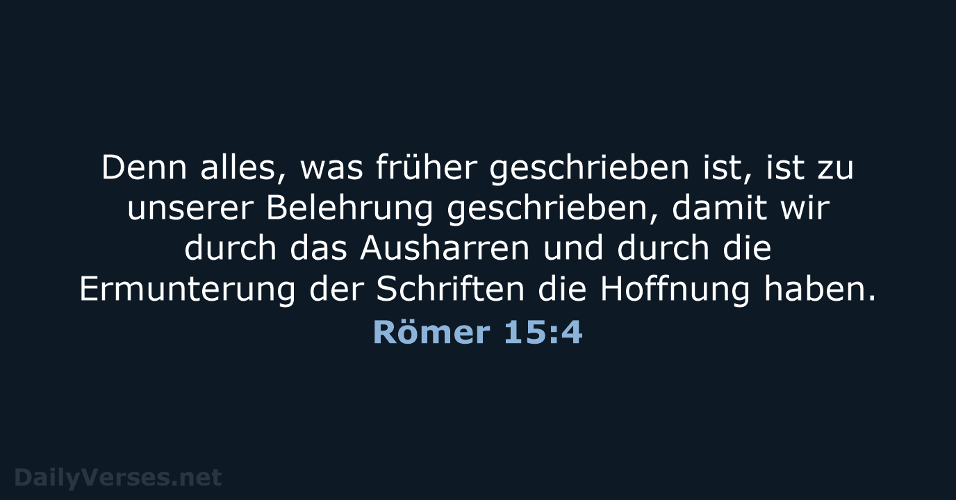 Römer 15:4 - ELB
