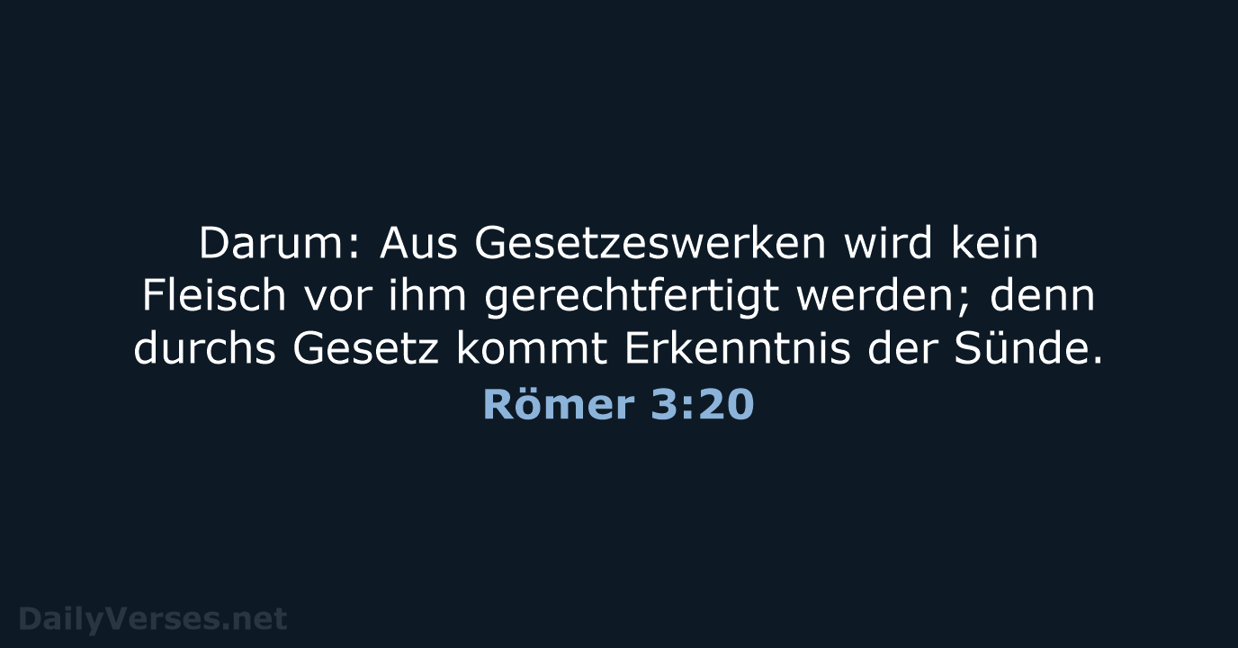 Römer 3:20 - ELB