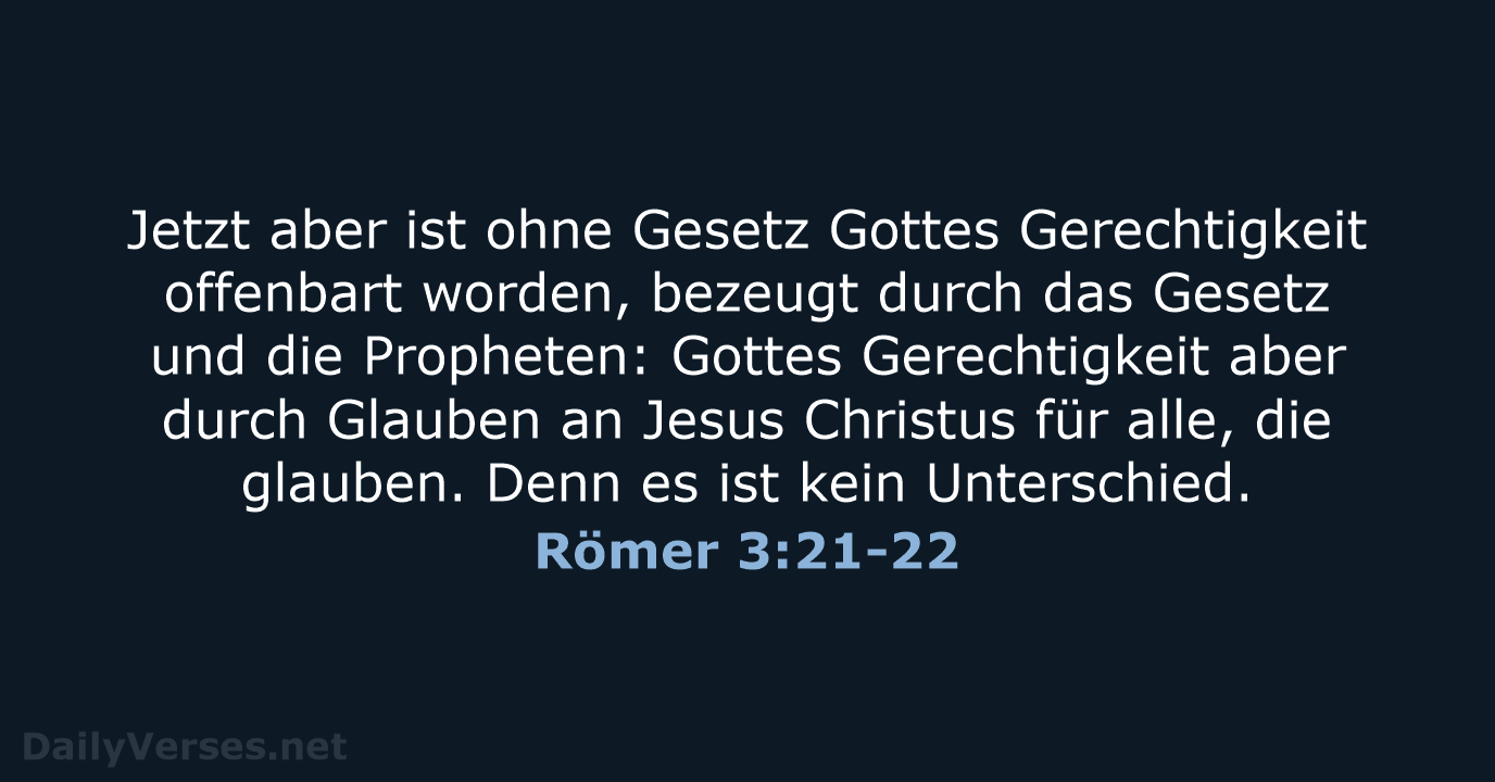 Römer 3:21-22 - ELB