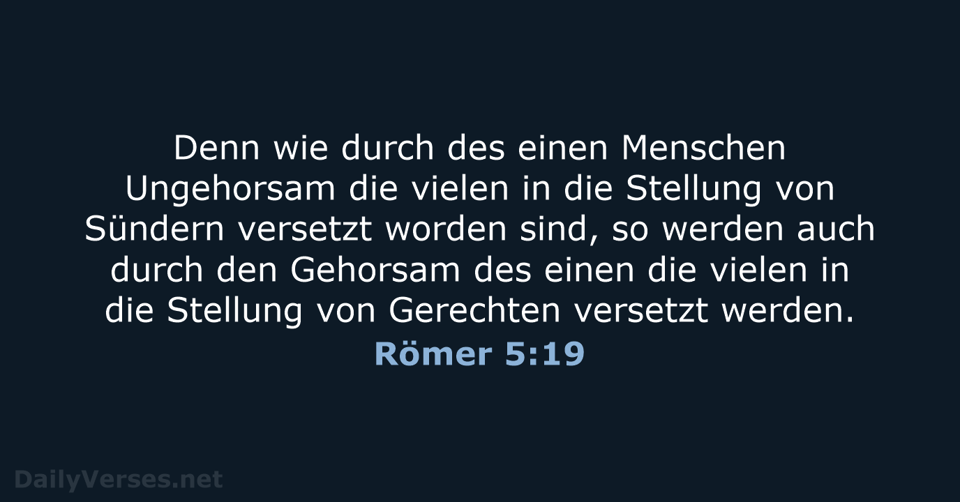 Römer 5:19 - ELB