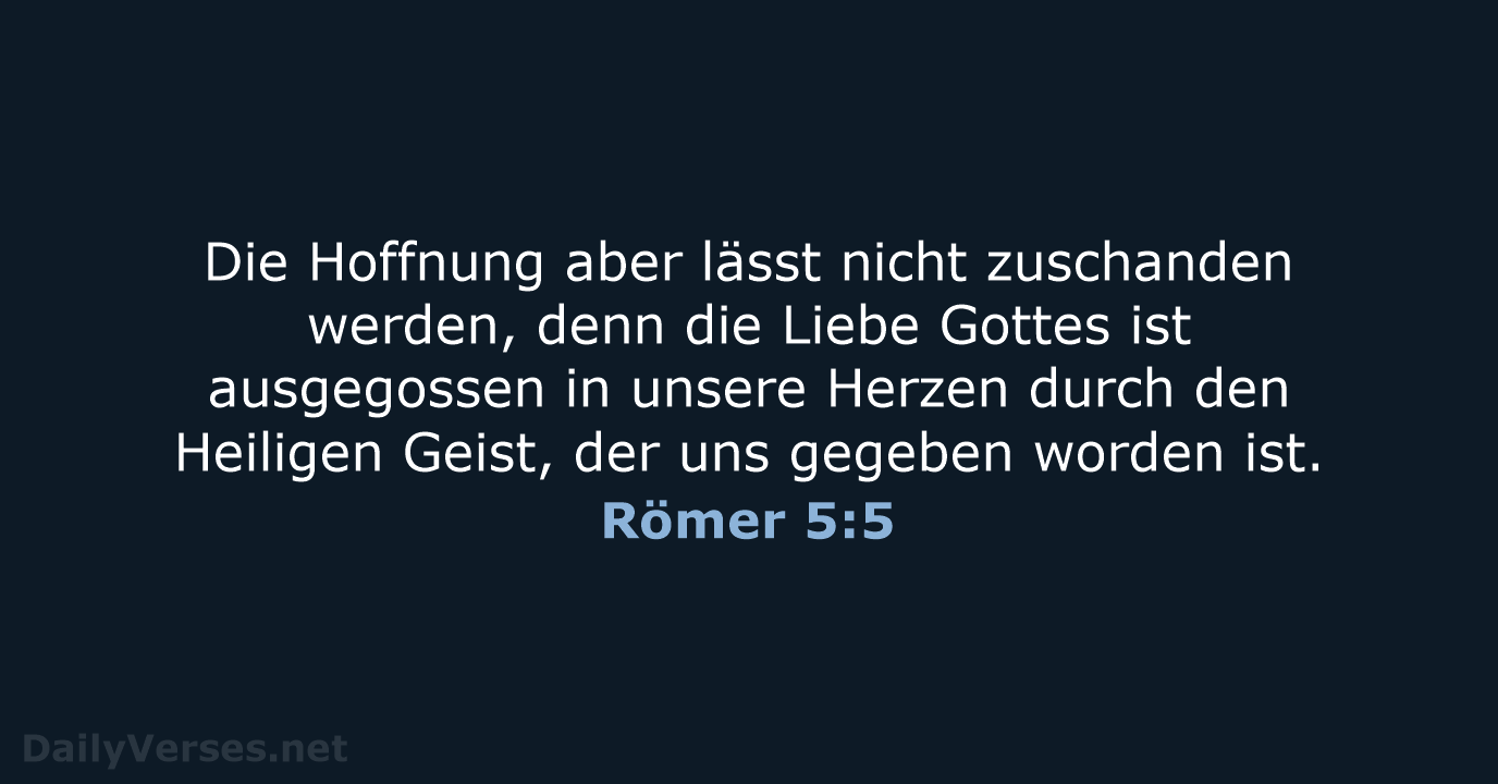 Römer 5:5 - ELB