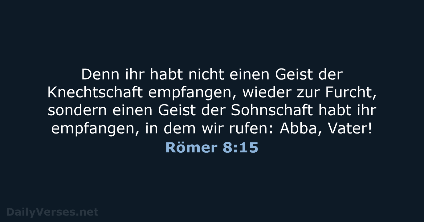 Römer 8:15 - ELB