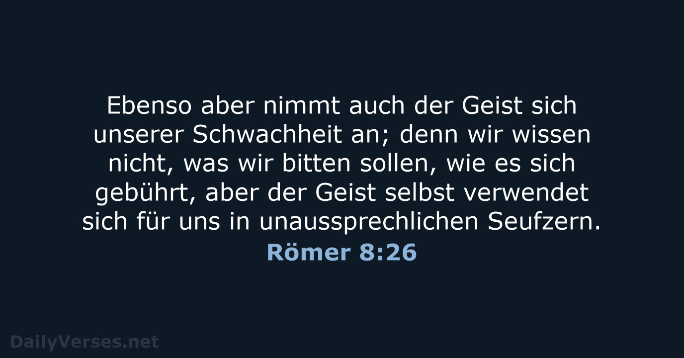 Römer 8:26 - ELB