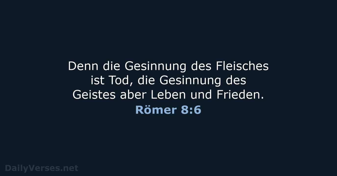Römer 8:6 - ELB