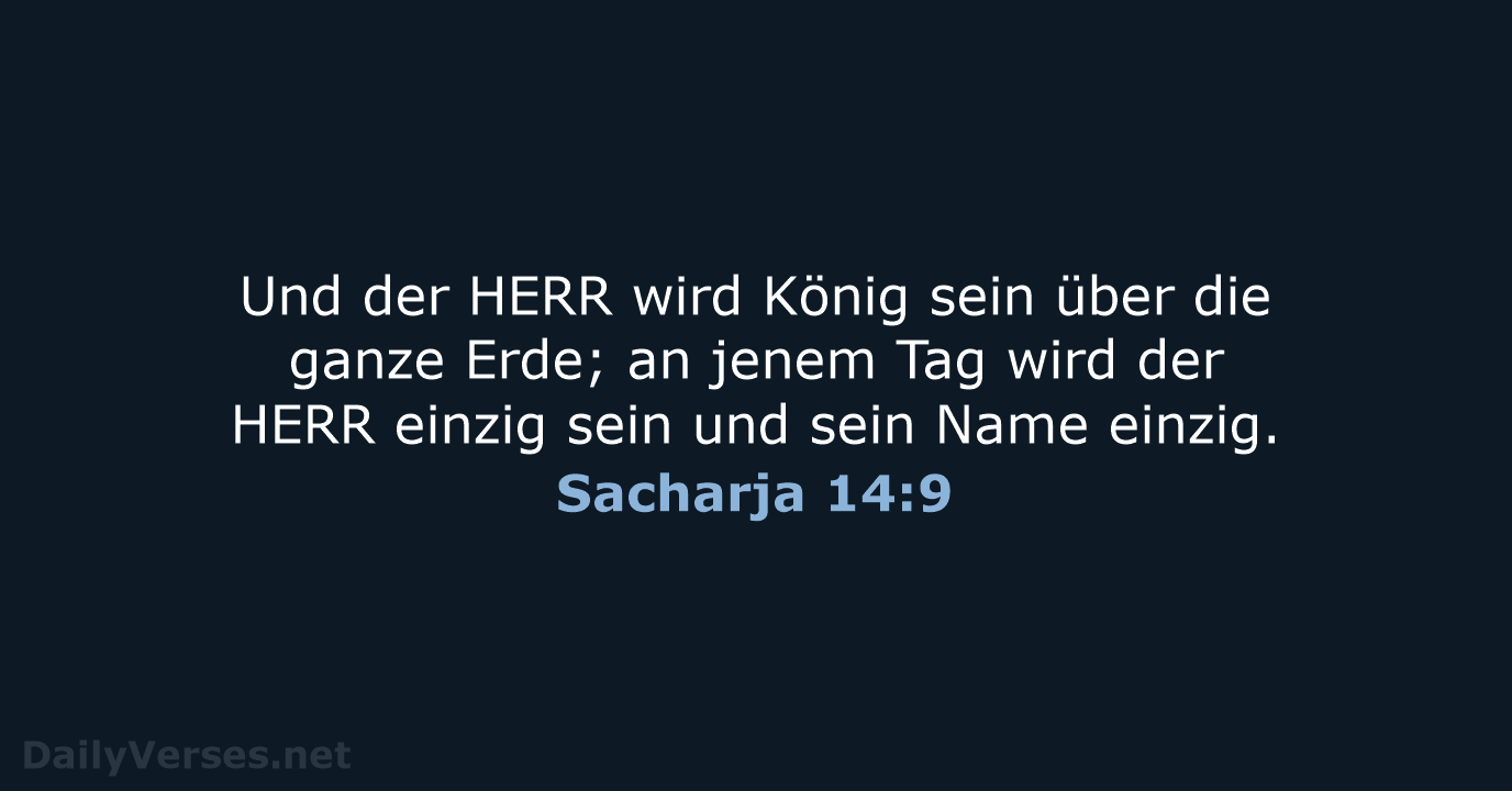 Sacharja 14:9 - ELB