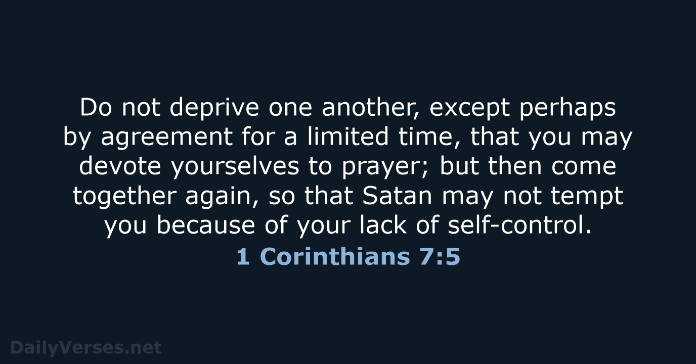 1 Corinthians 7:5 - ESV