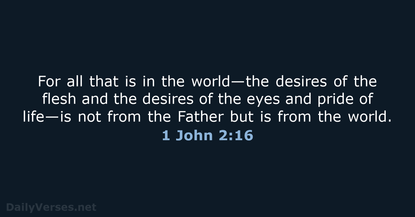 1 John 2:16 - ESV