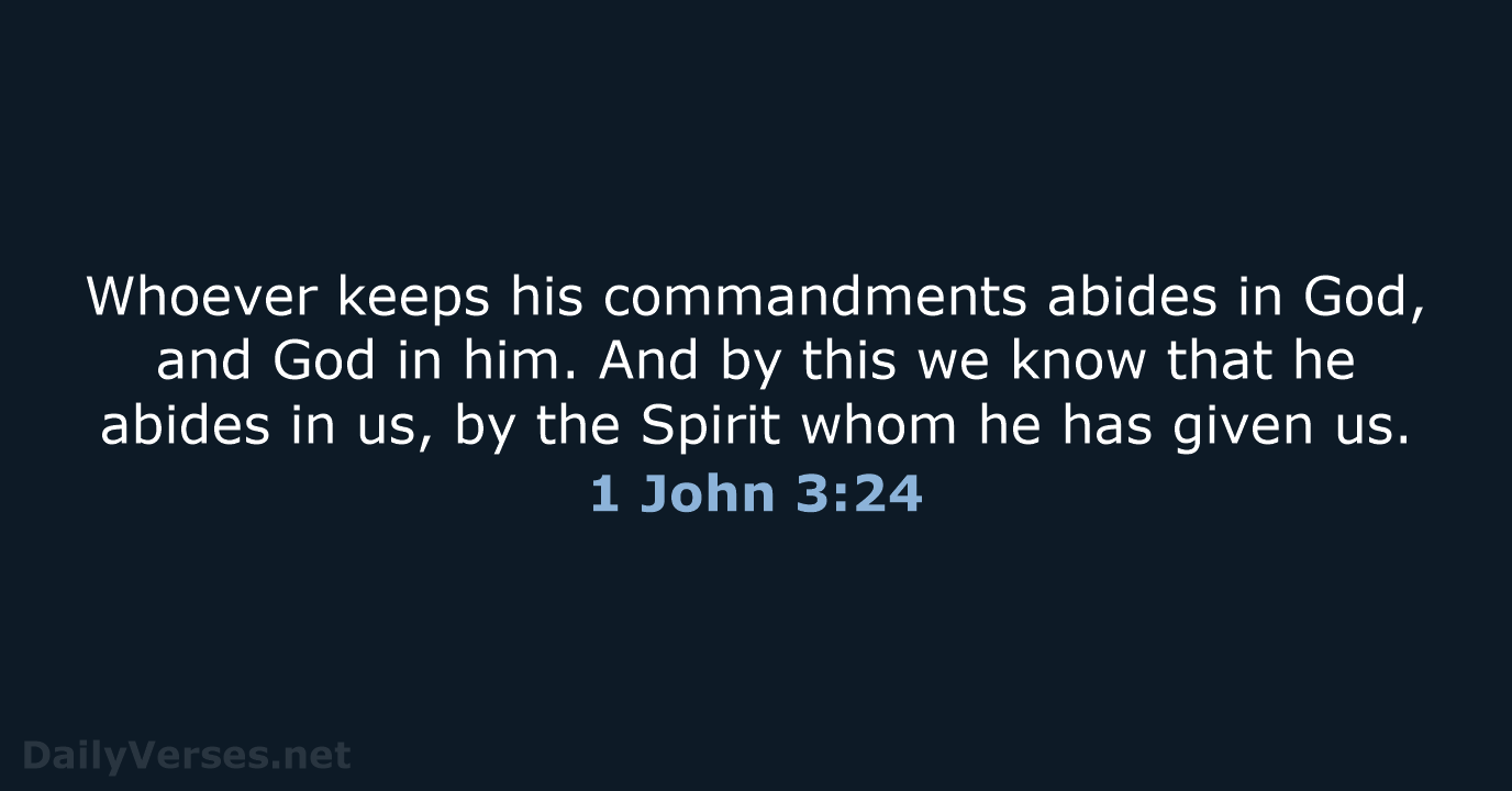 1 John 3 24 Bible Verse ESV DailyVerses