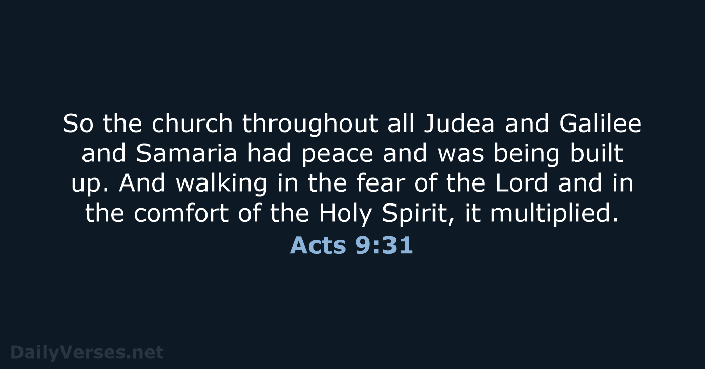 Acts 9:31 - ESV
