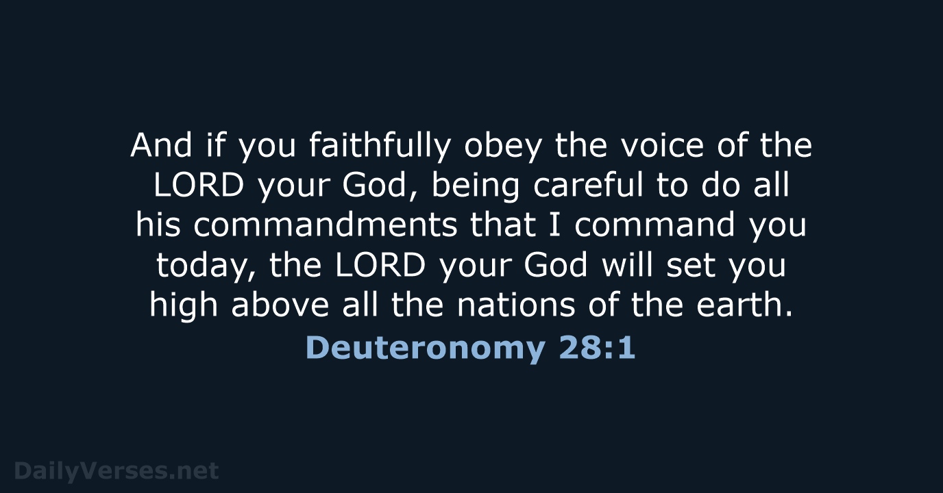 Deuteronomy 28:1 - ESV