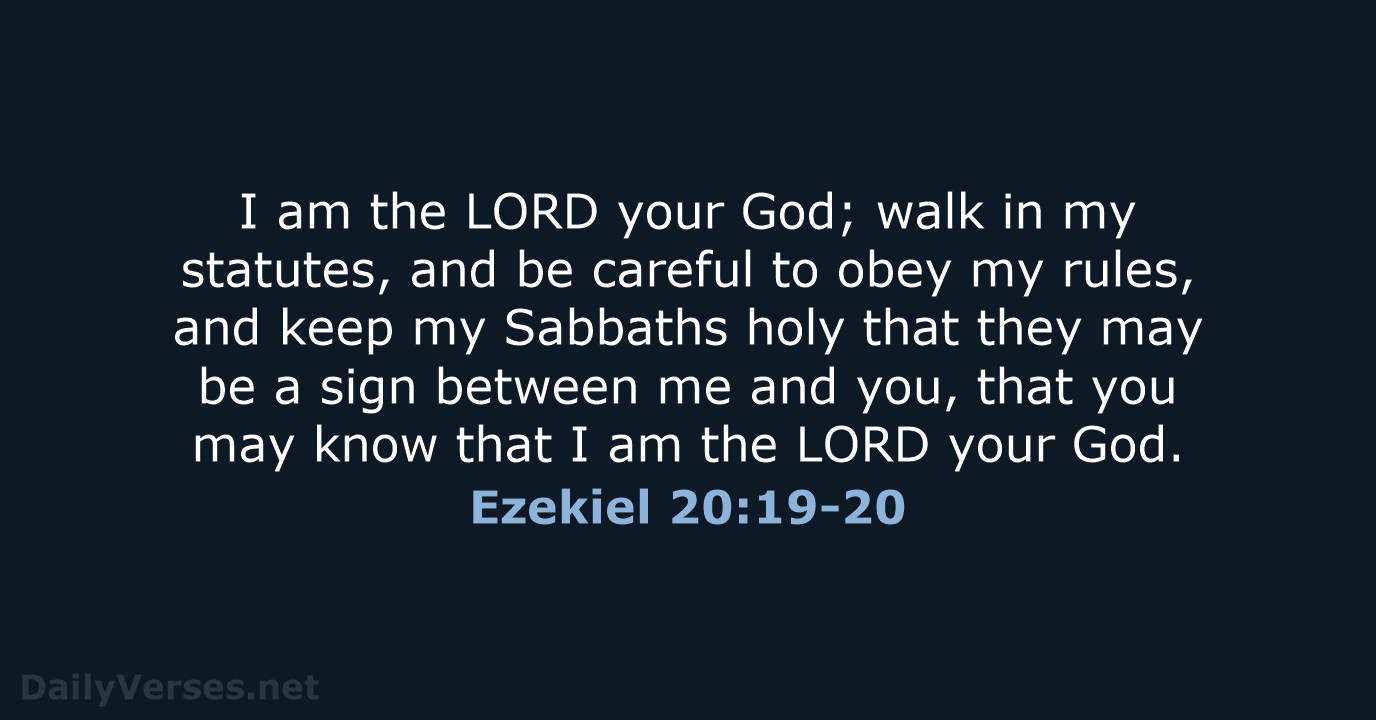 Ezekiel 20 ESV DailyVerses