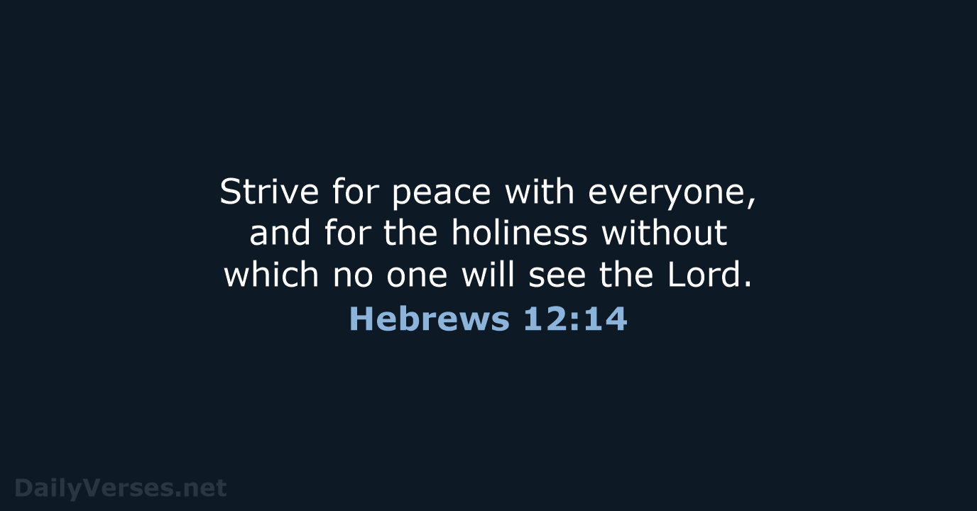 Hebrews 12:14 - ESV