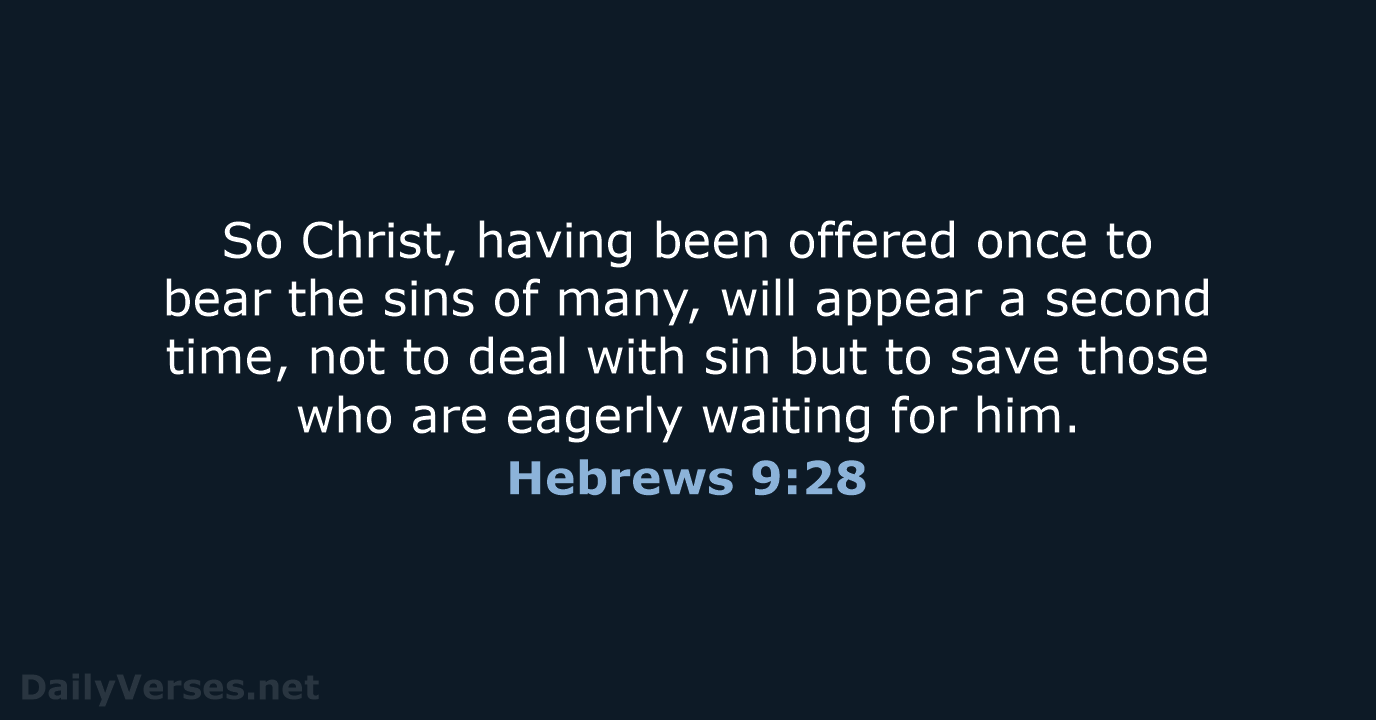 Hebrews 9:28 - ESV