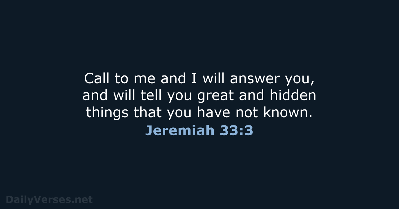 Jeremiah 33 ESV NLT DailyVerses