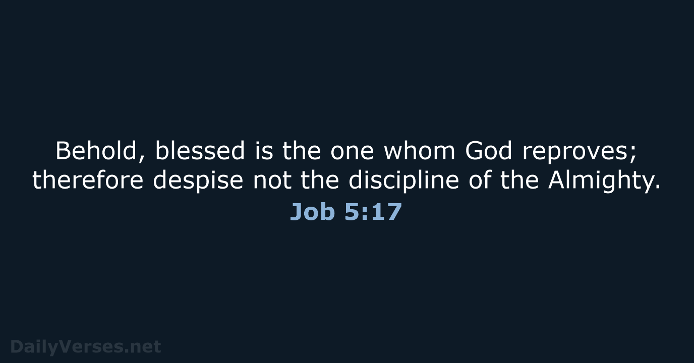 Job 5:17 - ESV