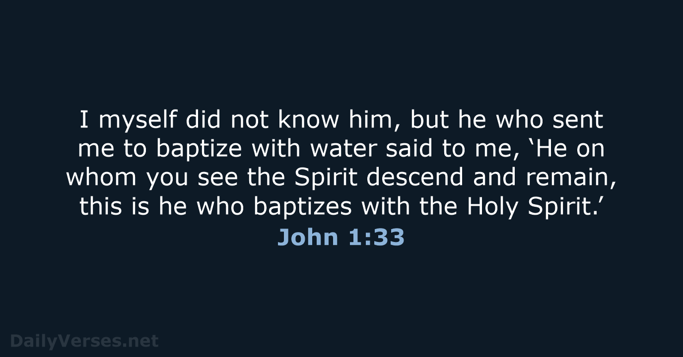 John 1:33 - ESV